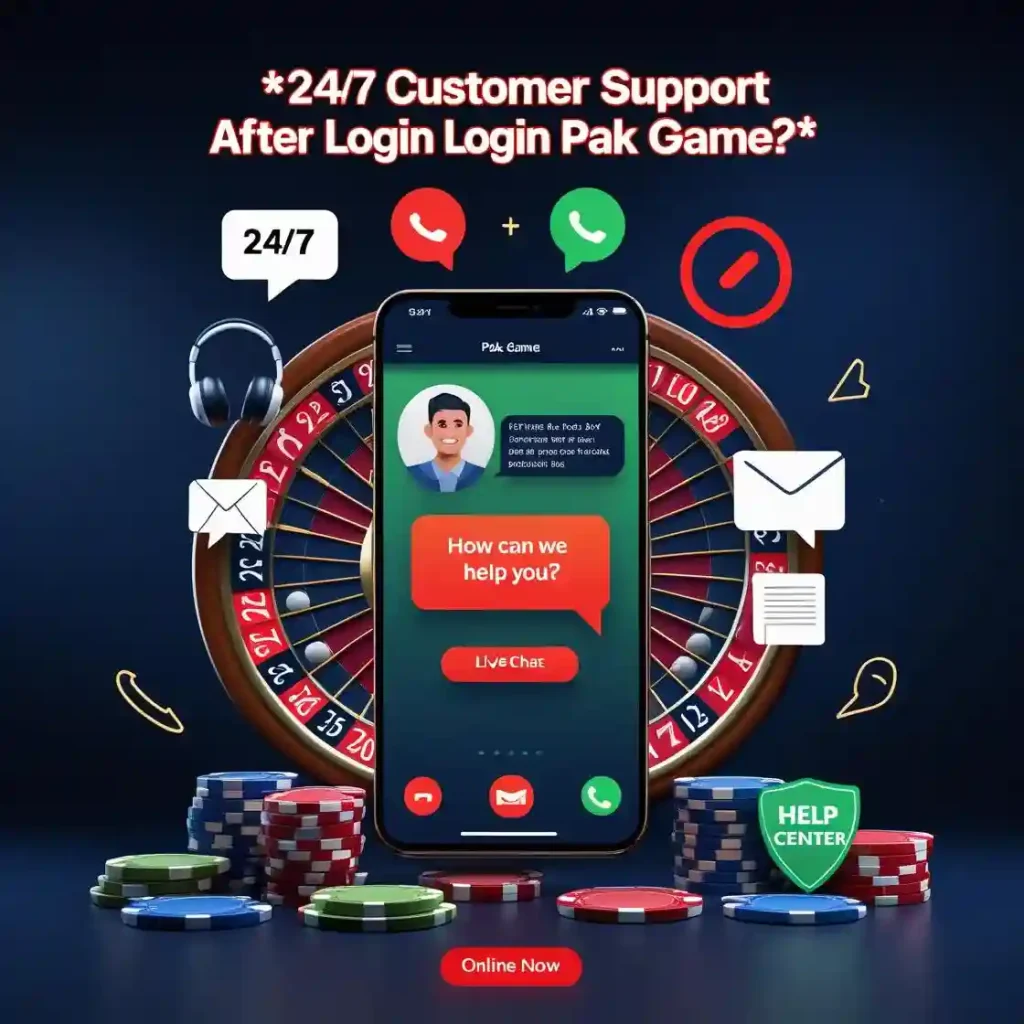 24/7 Customer Support After Login Pak Game